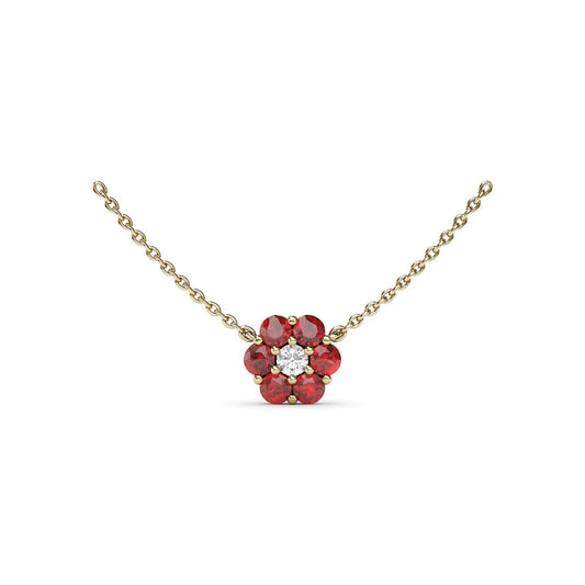 Magnolia Ruby and  Necklace