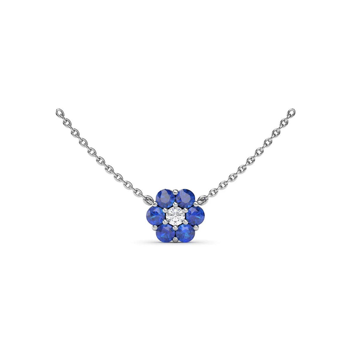Magnolia Sapphire and  Necklace