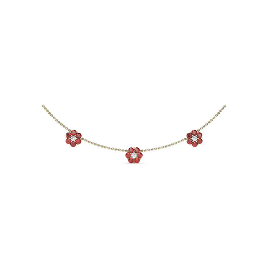 Magnolia Ruby and  Necklace