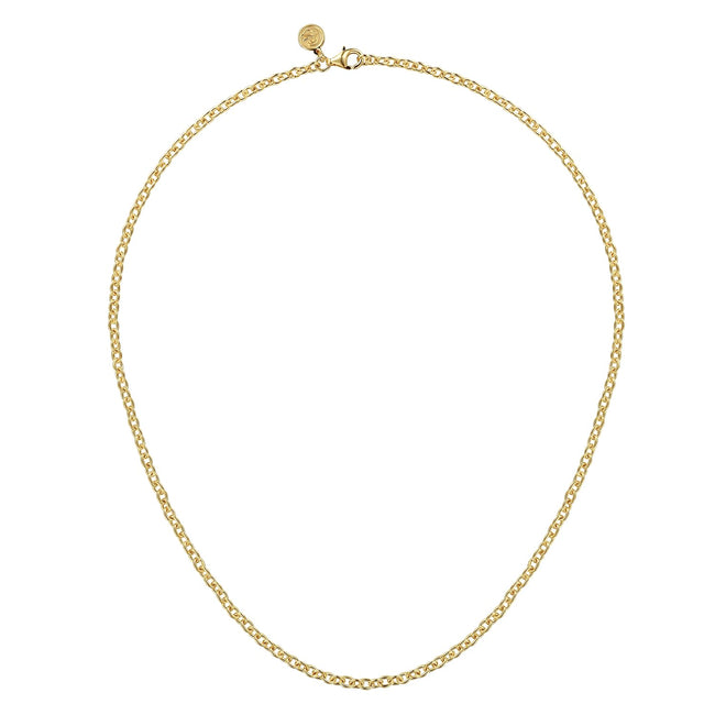 14K Yellow Gold Oval Link Chain Necklace