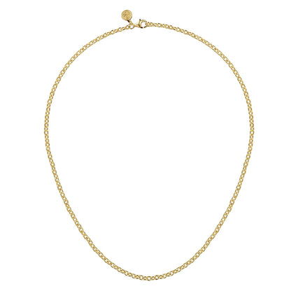 14K Yellow Gold Oval Link Chain Necklace