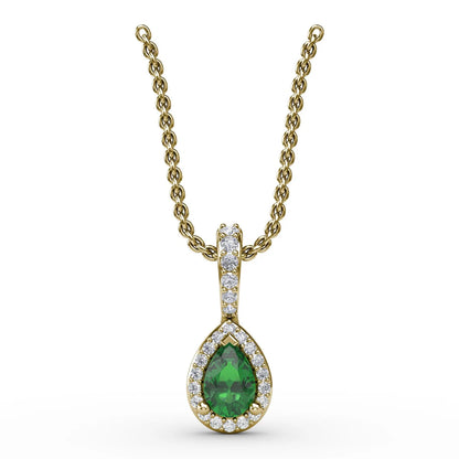 Statement Emerald and  Pendant