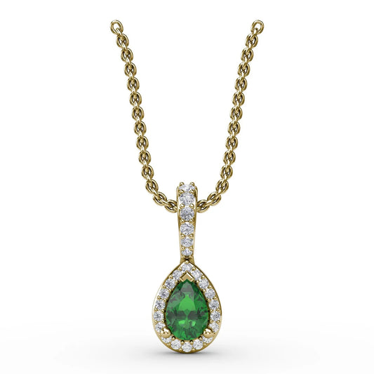Statement Emerald and  Pendant