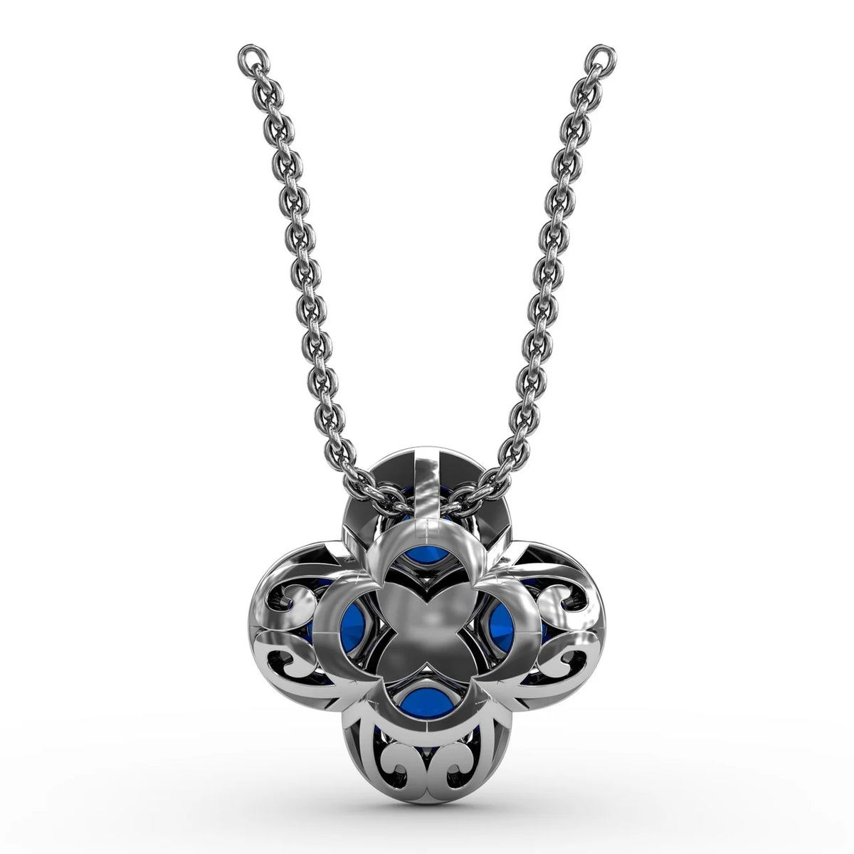 Flower Sapphire and  Pendant