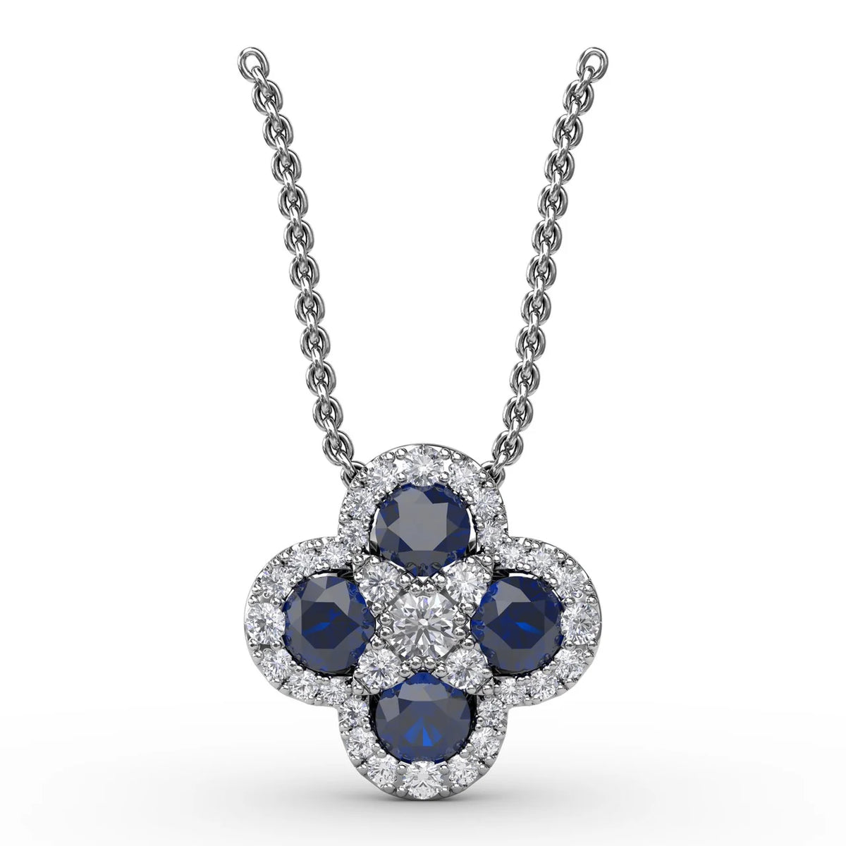 Flower Sapphire and  Pendant