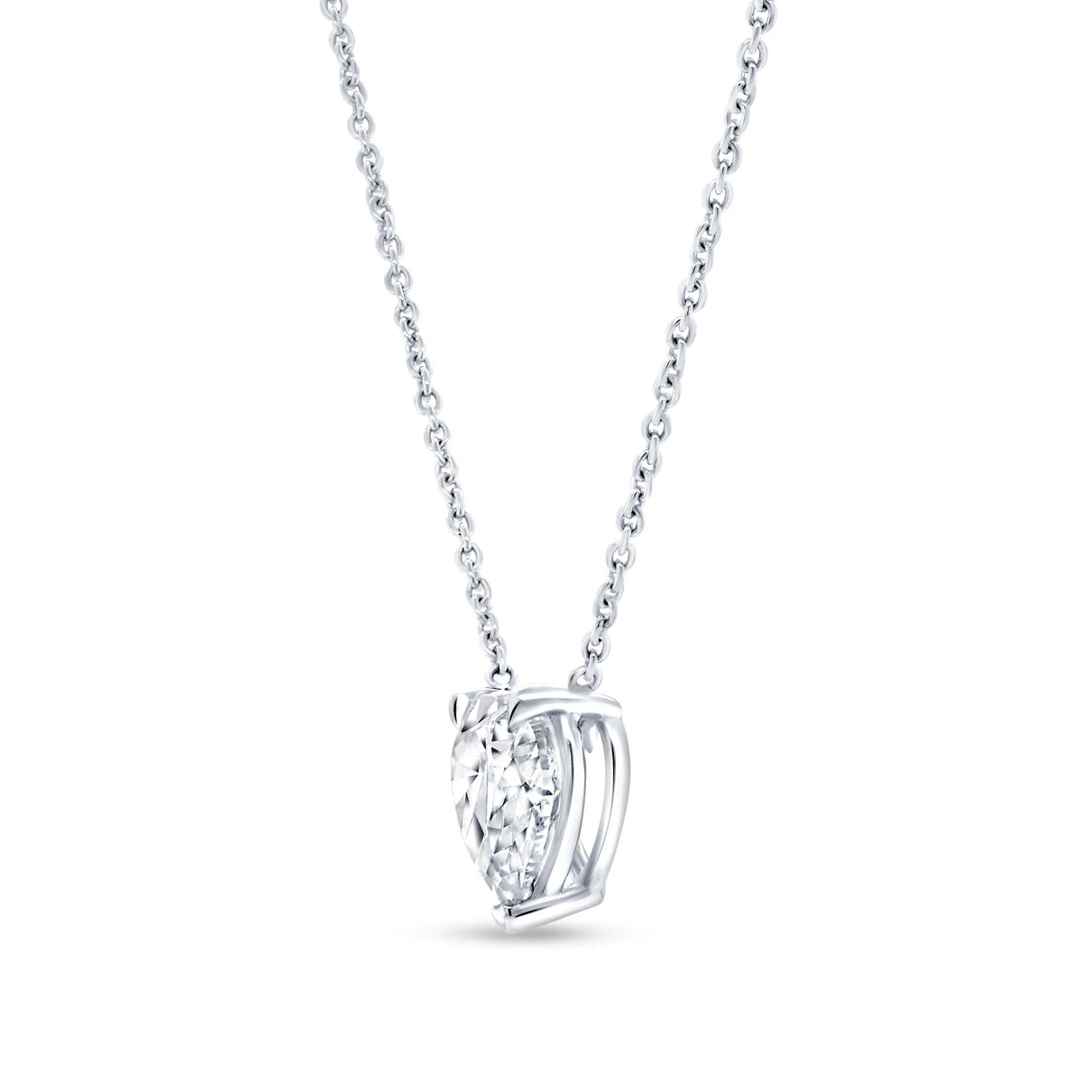 Uneek Signature Collection Heart Heart Shaped Diamond Solitaire Pendant