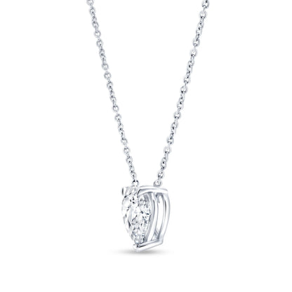 Uneek Signature Collection Heart Heart Shaped Diamond Solitaire Pendant