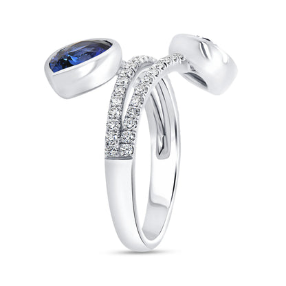Uneek Precious Collection Bypass Pear Shaped Anniversary Ring