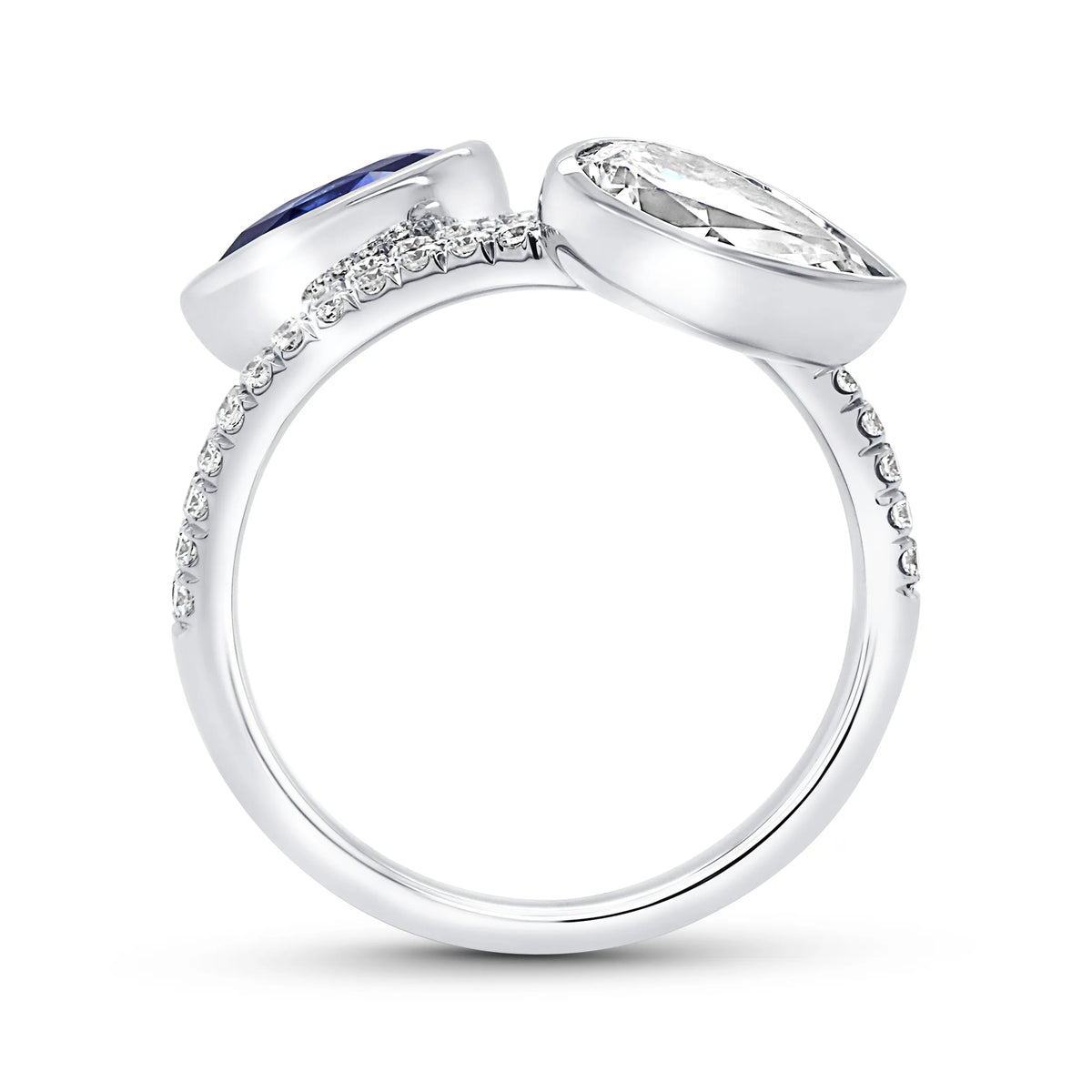 Uneek Precious Collection Bypass Pear Shaped Anniversary Ring