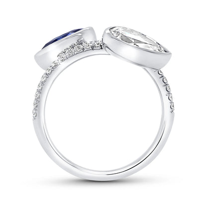 Uneek Precious Collection Bypass Pear Shaped Anniversary Ring
