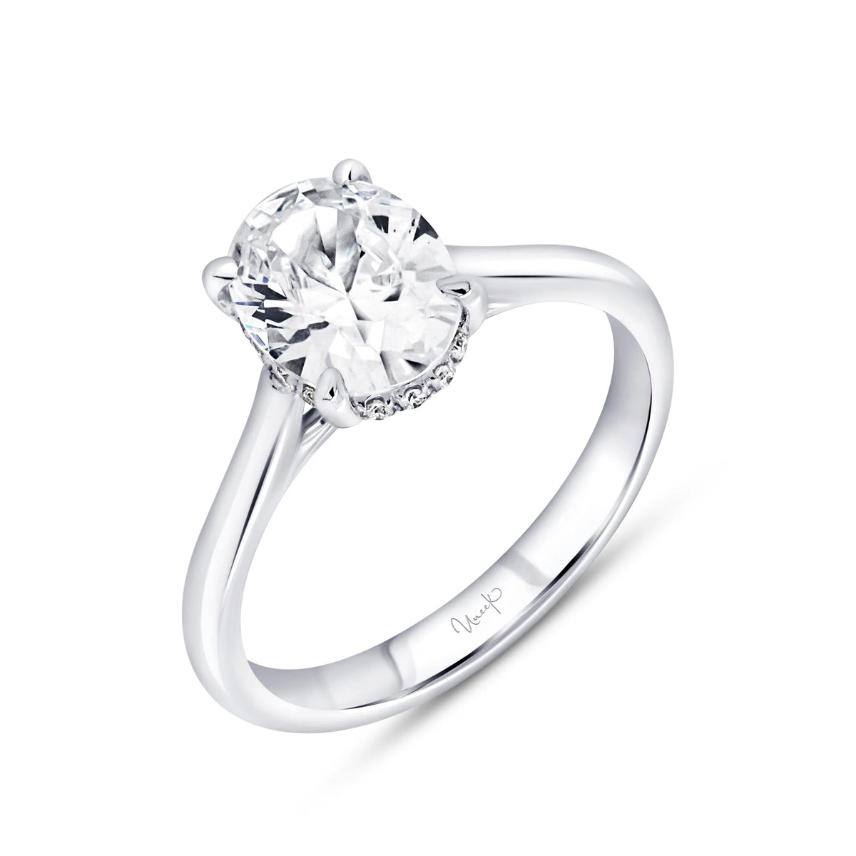 Uneek Timeless Collection Under-Halo Engagement Ring