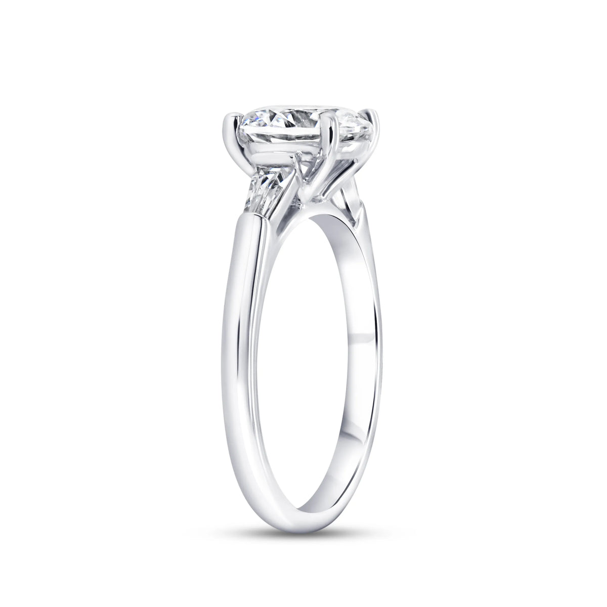 Uneek Timeless Collection Three-Stone Round Engagement Ring