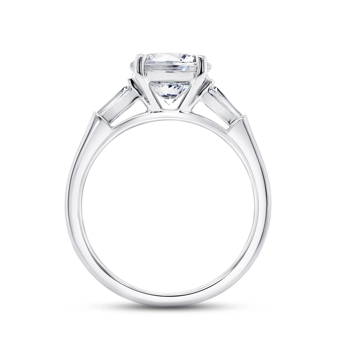 Uneek Timeless Collection Three-Stone Round Engagement Ring