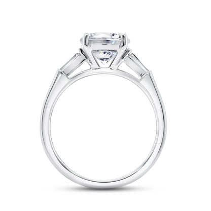 Uneek Timeless Collection Three-Stone Round Engagement Ring
