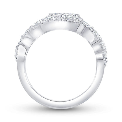 Uneek Signature Collection Bypass Emerald Cut Diamond Anniversary Ring