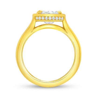 Uneek Alexandria Collection Bezel Engagement Ring
