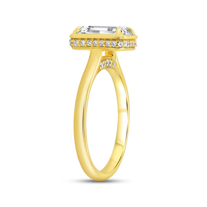 Uneek Alexandria Collection Bezel Engagement Ring