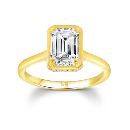 Uneek Alexandria Collection Bezel Engagement Ring