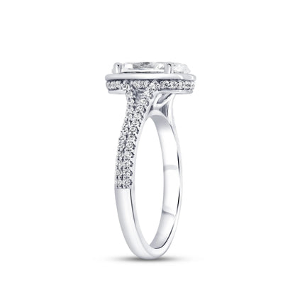 Uneek Alexandria Collection Halo Oval Shaped Engagement Ring