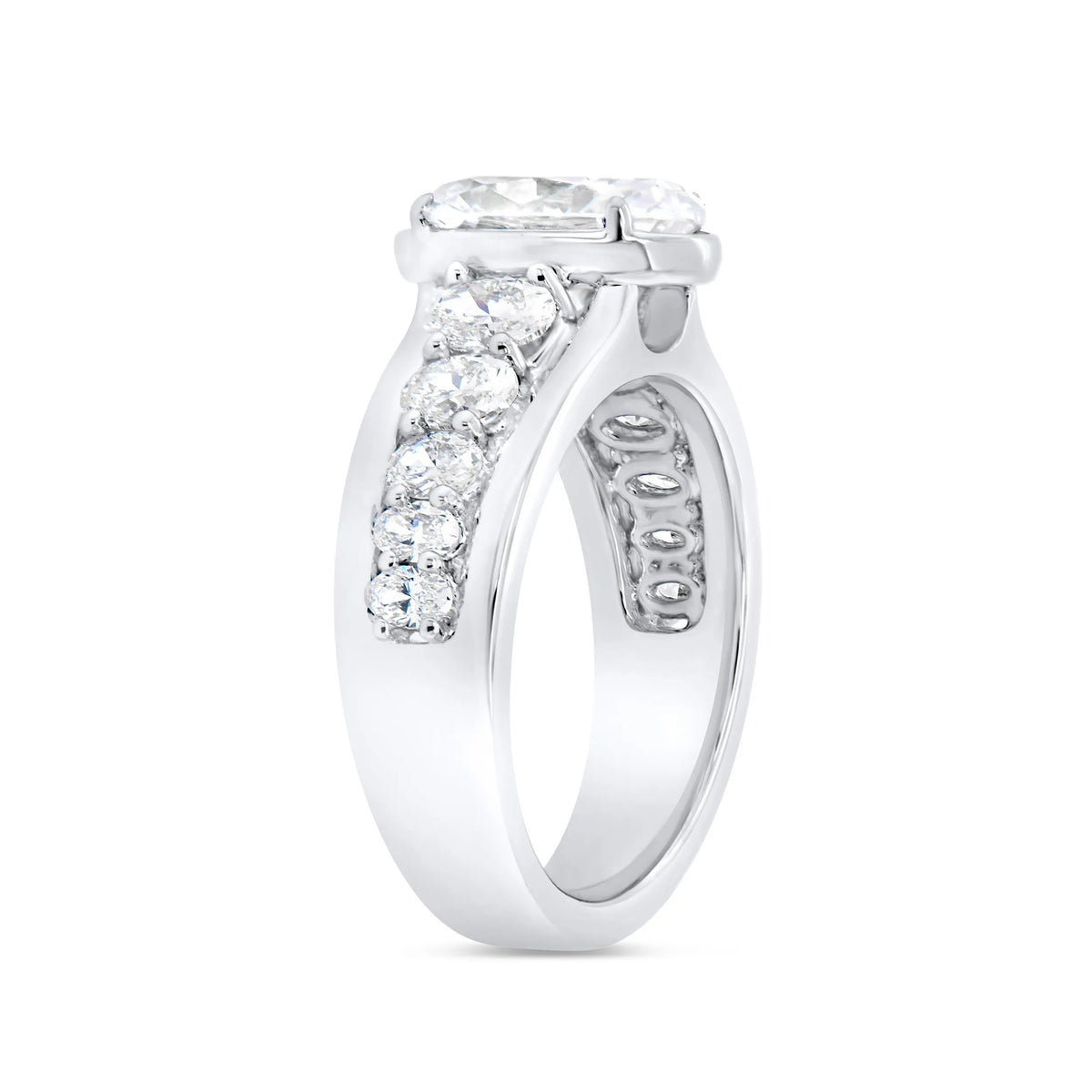 Uneek Alexandria Collection Solitaire Oval Shaped Engagement Ring