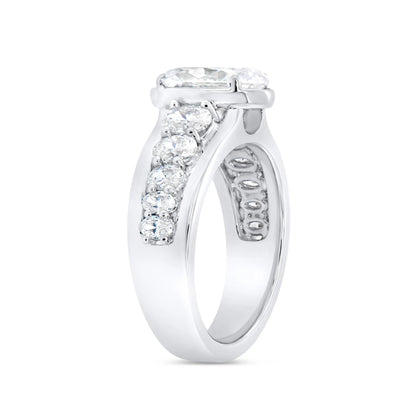 Uneek Alexandria Collection Solitaire Oval Shaped Engagement Ring