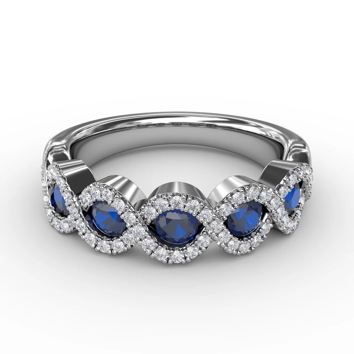 Hold Me Close Sapphire and  Twist Ring