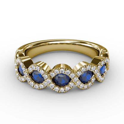 Hold Me Close Sapphire and  Twist Ring
