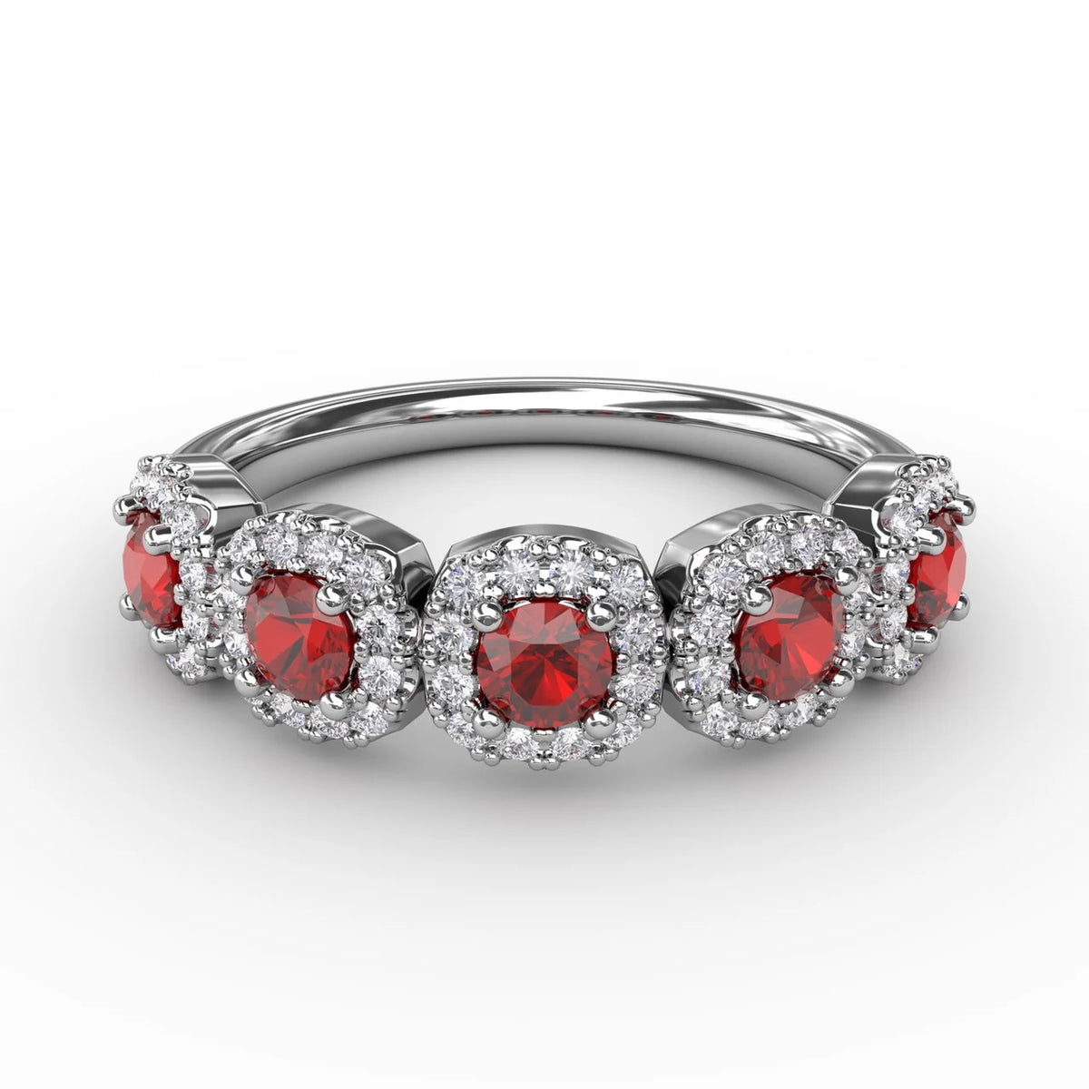 Blossoming Love Ruby and  Ring