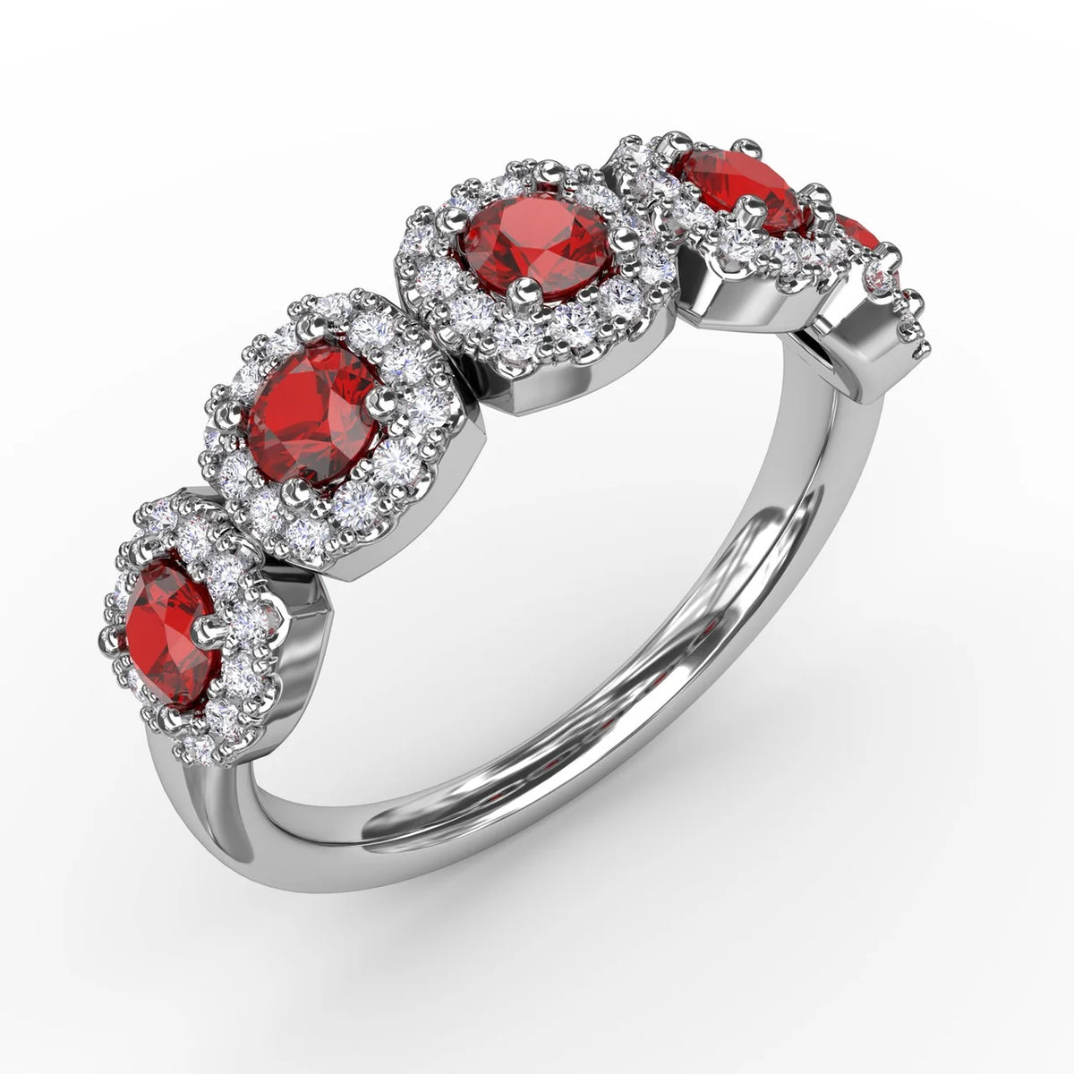 Blossoming Love Ruby and  Ring