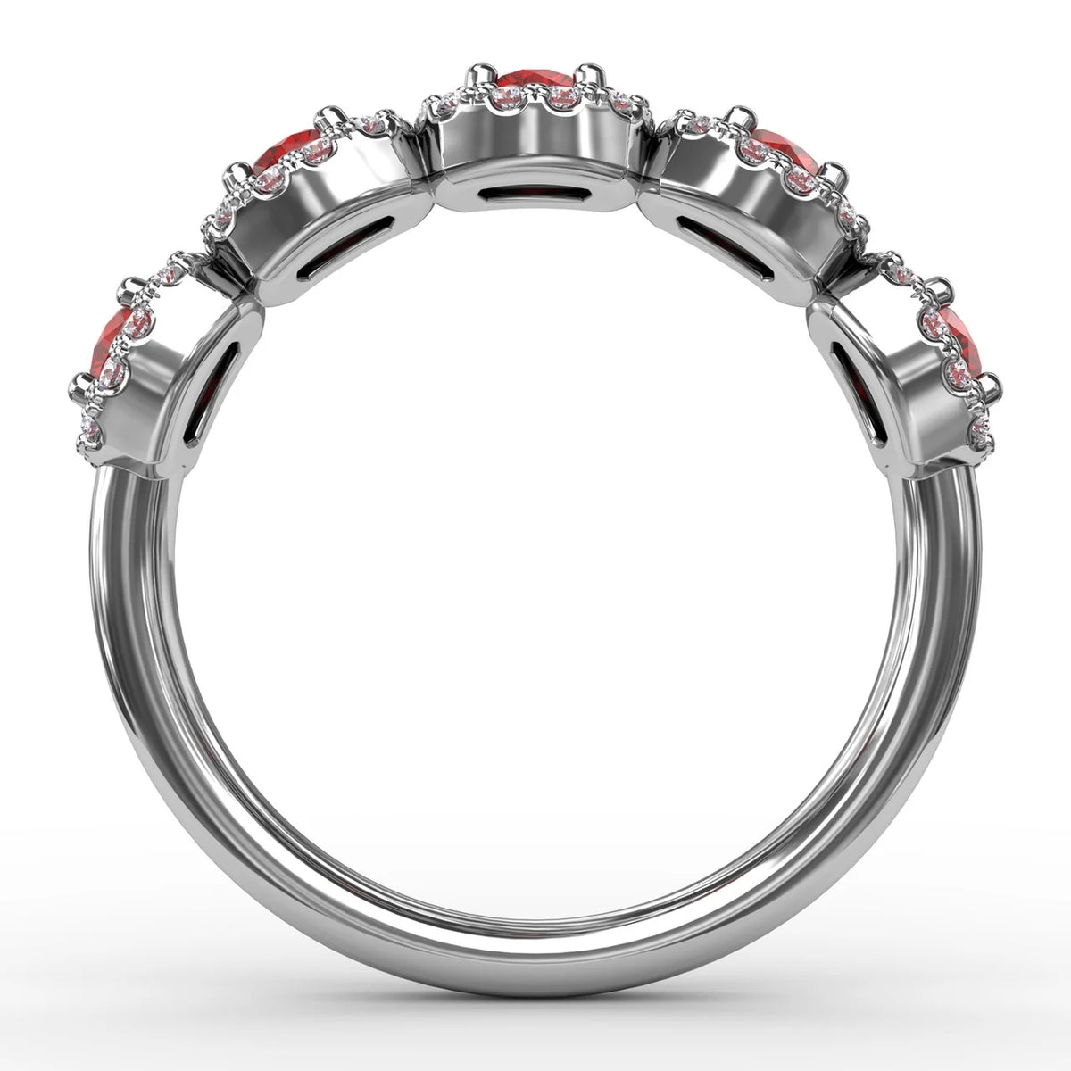 Blossoming Love Ruby and  Ring