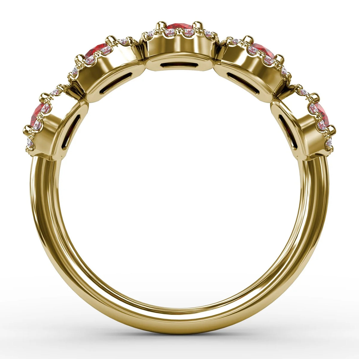 Blossoming Love Ruby and  Ring