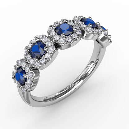 Blossoming Love Sapphire and  Ring