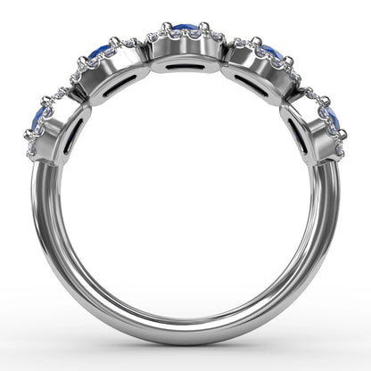 Blossoming Love Sapphire and  Ring