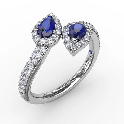 Double The Love Sapphire and  Ring