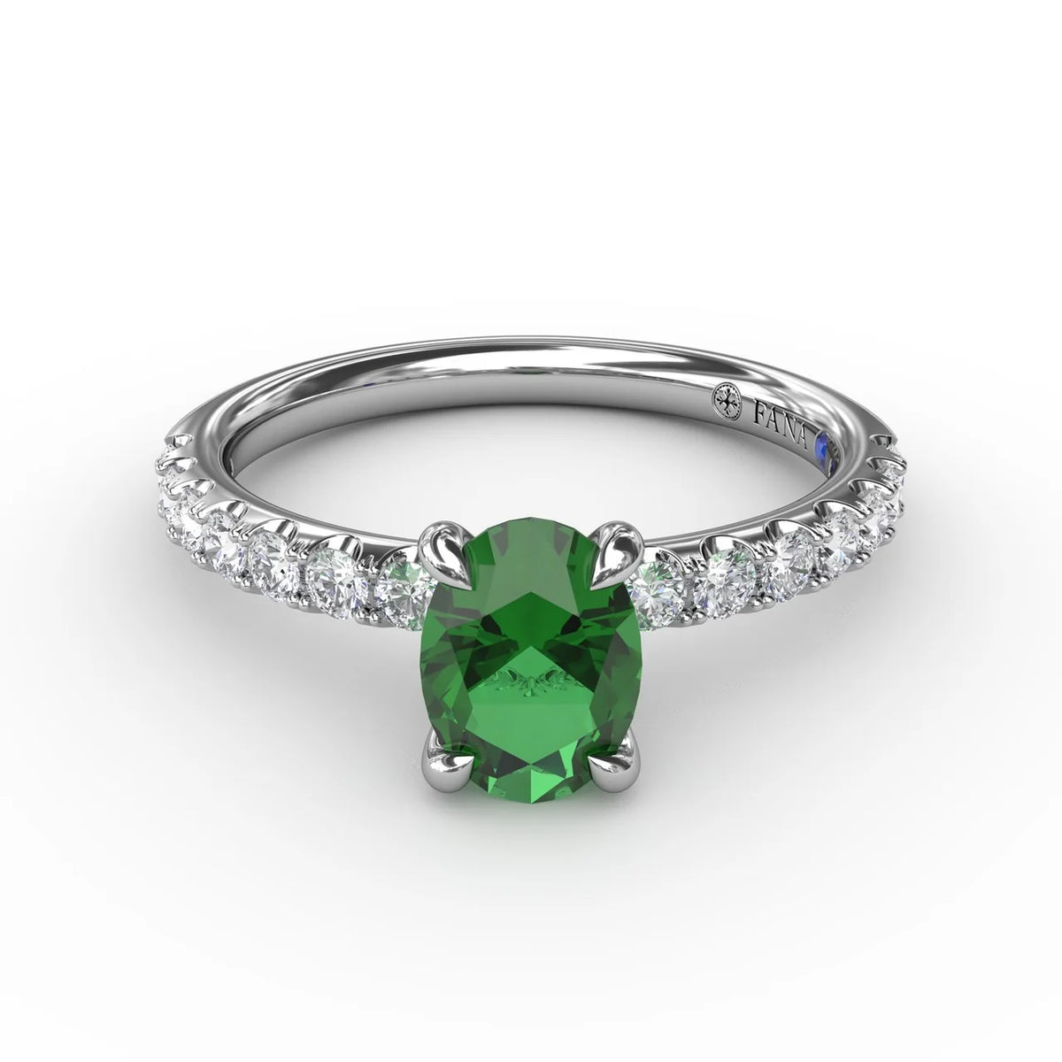 Striking Solitaire Emerald And  Ring