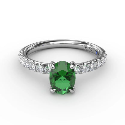 Striking Solitaire Emerald And  Ring