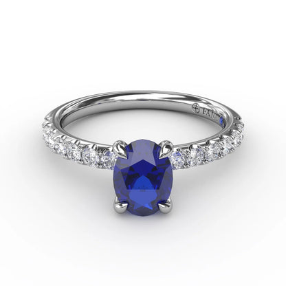 Striking Solitaire Sapphire And  Ring