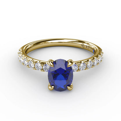 Striking Solitaire Sapphire And  Ring