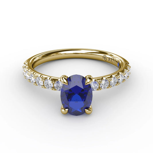 Striking Solitaire Sapphire And  Ring
