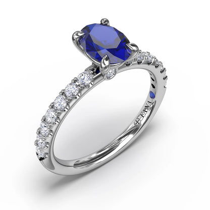 Striking Solitaire Sapphire And  Ring