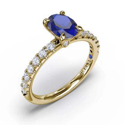 Striking Solitaire Sapphire And  Ring