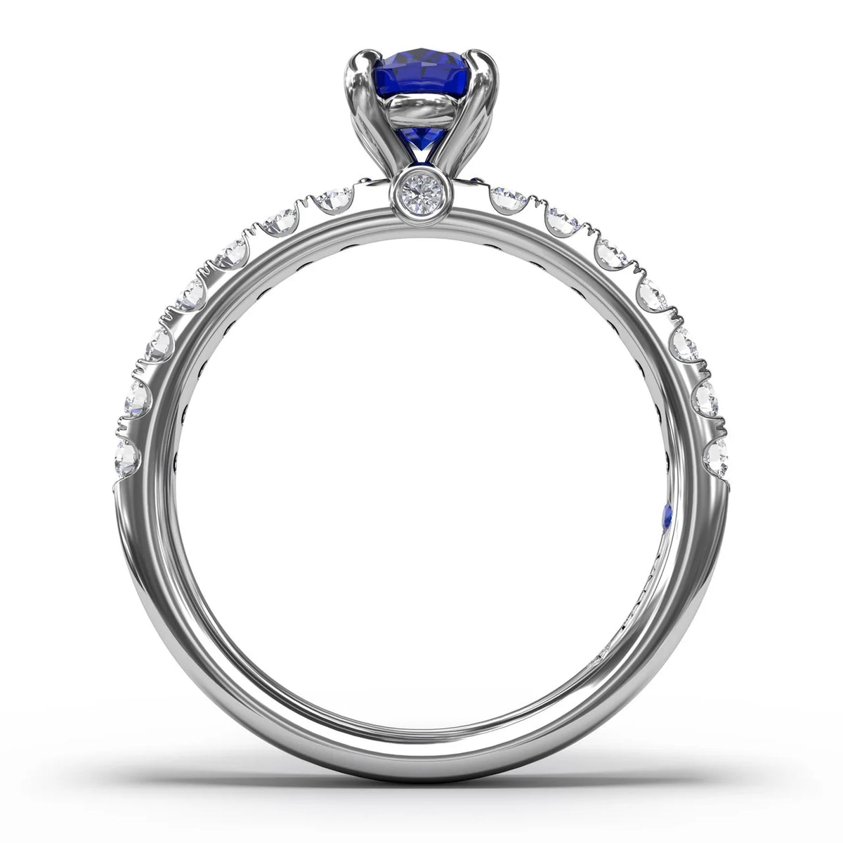 Striking Solitaire Sapphire And  Ring