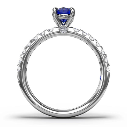 Striking Solitaire Sapphire And  Ring