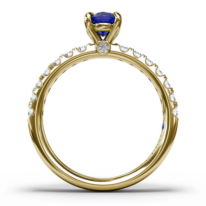Striking Solitaire Sapphire And  Ring