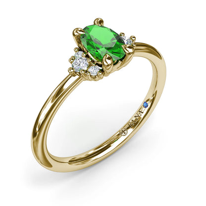 Emerald and  Cluster Ring