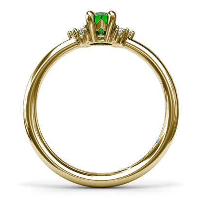 Emerald and  Cluster Ring