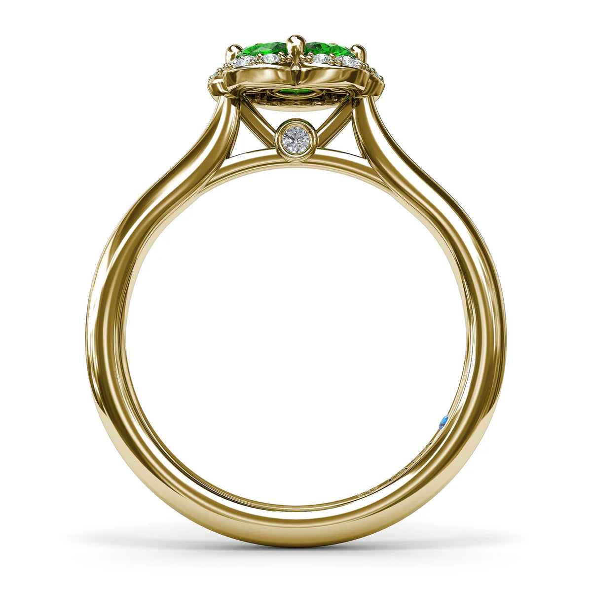 Floral Emerald and  Ring