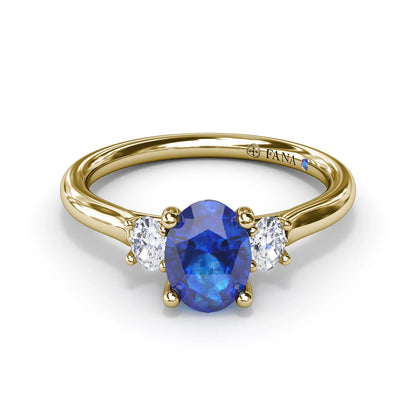 Three Stone Sapphire and  Ring