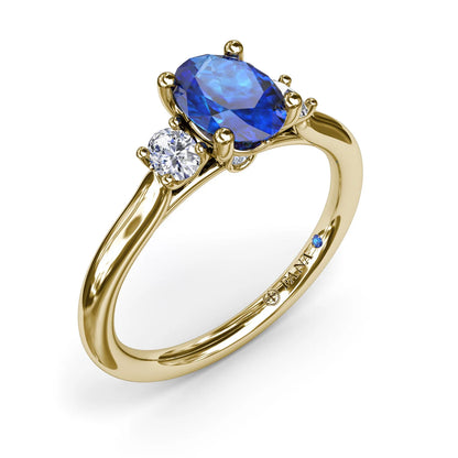 Three Stone Sapphire and  Ring
