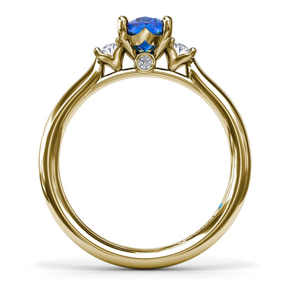 Three Stone Sapphire and  Ring
